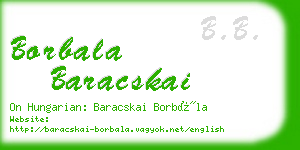 borbala baracskai business card